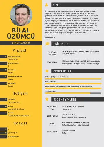 Kuaför Cv Örnekleri cv indir